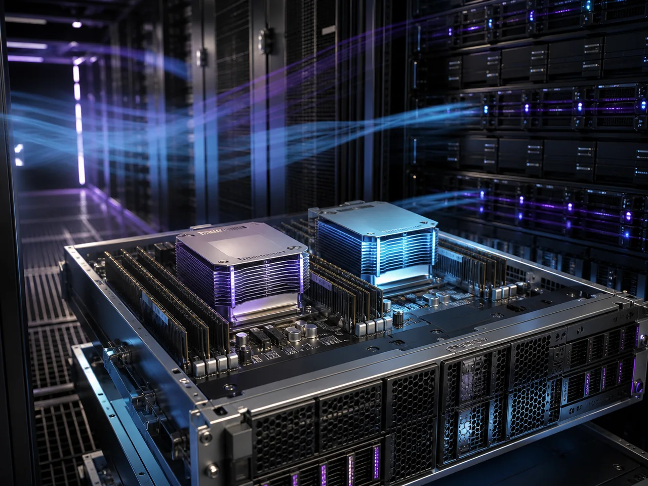 Servidor de alta performance com duas plataformas de processamento em datacenter